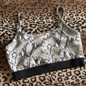 Snake Print Crop Top